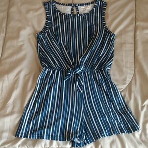 Striped Blue Kids One Piece
